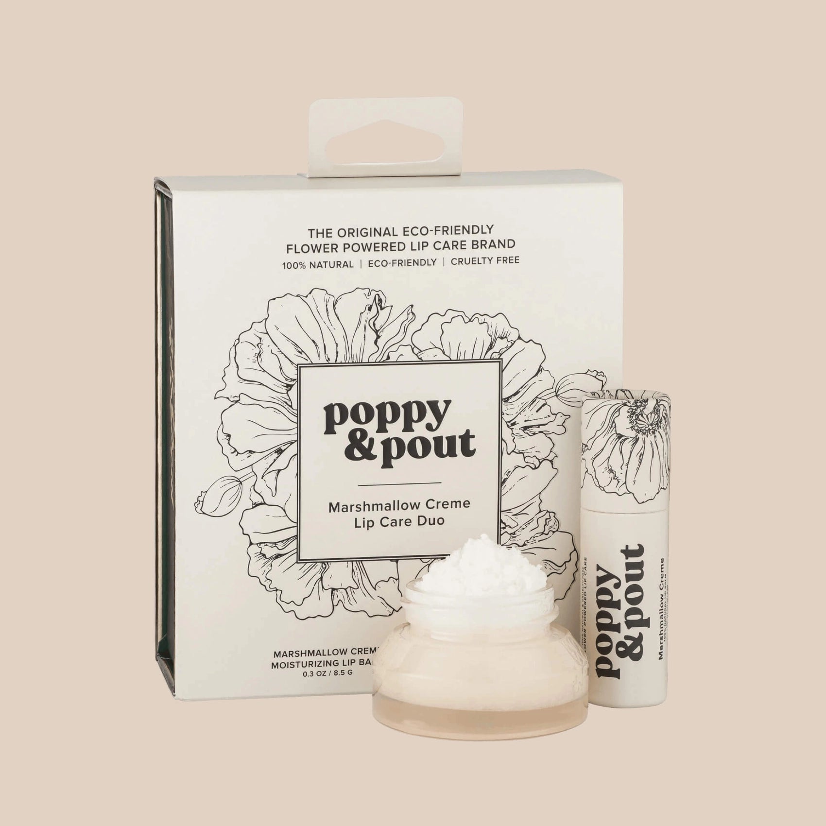 Poppy & Pout Lip Care Duo Marshmallow Creme image 1